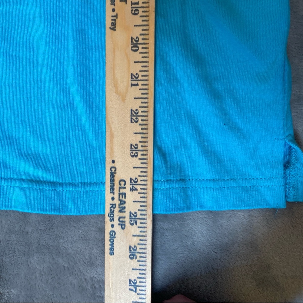 Quacker Factory Turquoise 3/4 Sleeve Tee with Sequin Flamingos - Picture 11 of 15